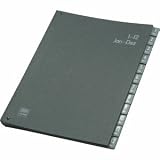 Produkt-Bild: Elba Pultordner/42416SW Januar-Dezember schwarz Hartpappe (RC)