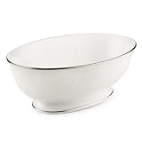 Lenox Floral Veil Bone China Platinum Banded Open Vegetable Bowl