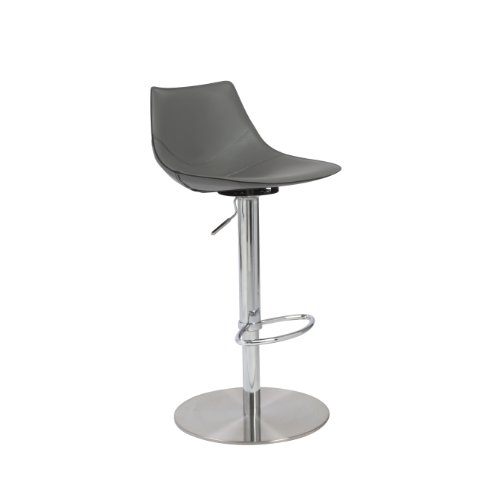 affordable Euro Style Rudy Adjustable Bar/Counter Stool Gray/Stainless