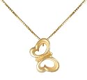 14k Yellow Gold Butterfly Pendant, 16"