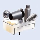Sure-Loc Hair Dryer Caddy (Chrome/White) (6.4"H x 10.3"W x 6.75"D)
