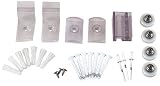 CRL White Frameless Sliding Shower Door Hardware Package for 1/4 Glass