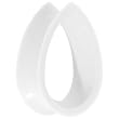 20.5mm White Teardrop Silicone Flexible Tunnel