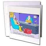 Londons Times Funny Music Cartoons - Disability for Dummies - Greeting Cards-12 Greeting Cards with envelopes