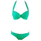 Underwire Bikini Set Green Top & Scoop Bottom