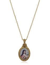 The Vatican Library Collection St. Therese Medallion Necklace