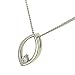 Round Diamond Marquise Shape Pendant on Chain .04cttw