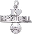 Rembrandt Charms I Love Basketball Charm