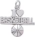 I Love Basketball Charm by Rembrandt Charms
