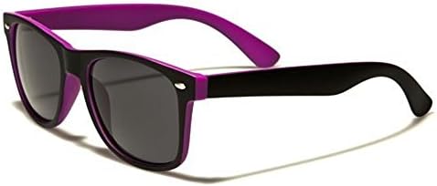 80's Stylish Retro Two Tone Wayfarer Party EDM Sunglasses (Purple)