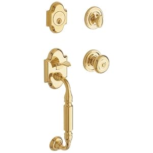 Baldwin 85305.003.ENTR Canterbury Sectional Trim Handleset with Colonial Knob, Lifetime... by 