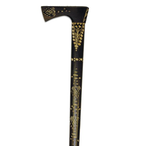 Carved Walking Stick - Folk Design