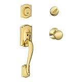 UPC 043156171521 product image for Schlage F60 V CAM 505 PLY Camelot Handle Set with Plymouth Knob Interior, Bright | upcitemdb.com