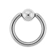 STAINLESS STEEL HOOPS WITH BALL Gauge: 18, Ball Size: 3mm, Length: 10mm Sold as a Pair