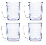 Tervis Tumblers - Clear - 17 oz Mugs - set of 4