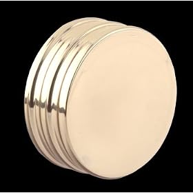 Click here to buy Drum Style Dimmer Knob - Bright Solid Brass by Renovator's Supply.