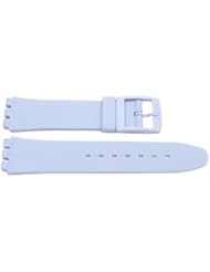 Swatch Replacement Synthetic Plastic Light Blue 17mm Watch Band