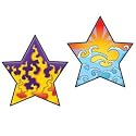 2 STARS Temporary Tattoo 2.5x3.5