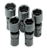 S K Hand Tools (SKT34302) 5 Piece 1/2in. Drive SAE Standard 6 Point Swivel Impact Socket Set