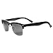 zeroUV - Classic Dapper Rectangular Half-Frame Horn Rimmed Sunglasses