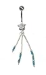 Sterling Silver Belly Ring with CZ Sterling Silver Belly Ring with CZ