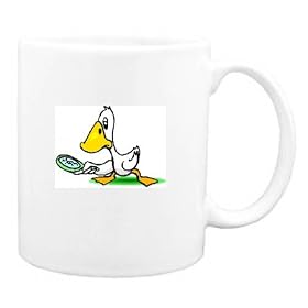 Mug with duck, bird, magnifying, glass by Shopzeus