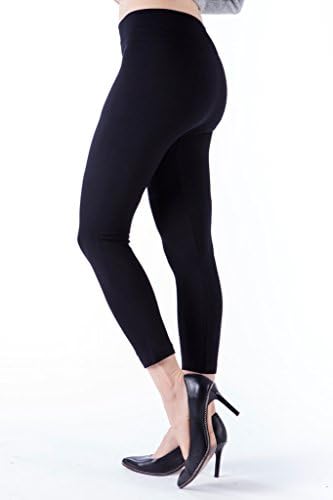 Jacqueline New York, One Size Fits All Quarter Cut Seamless Leggings (Black)