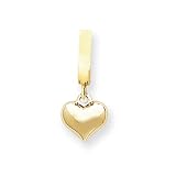 14K 3D Hollow Puffed Heart TummyToy