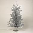 18" Sparkling Silver Retro Tinsel Table Top Christmas Tree - Unlit