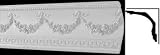 Cornice White Urethane foam, Floral Bunting - Cornice - Ornate
