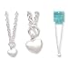 Fiorentino Silver Heart Charm Toggle Necklace