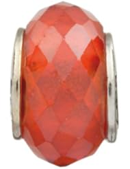 925 Sterling Silver Ruby Faceted Bead, For Chamilia, Pandora, Biagi, Personality, Reflections And More Charm Bracelets
