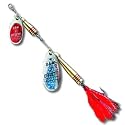 DAM Effzett Tandem Dressed Silber-Rot-Glitter 14,0g Doppelblatt Spinner