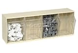 Tilt Out Storage Bin - 4 Compartments Beige