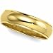 10K Yellow Gold Half Round Edge Band - 6mm
