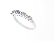 SilverBin Sterling Silver Anniversary Style Purple and Clear Alternating Stone CZ Ring