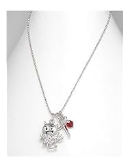 Devil Colored Enamel Necklace In 92.5 Sterling Silver