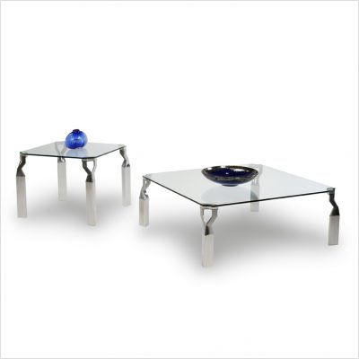 Soraya Cocktail Table Set in Chrome