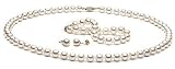 White Freshwater Pearl Jewelry Set: 8-9mm AA+
