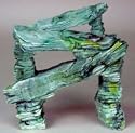 Green Rainbow Stone Triple Archway (Blue Ribbon)