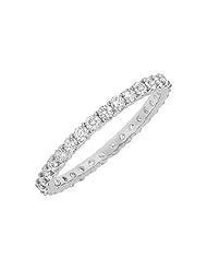 Diamond Eternity Bangle 14K White Gold 10.00 CT Diamonds
