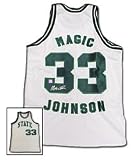 Magic Johnson Signed Authentic Michigan State Jersey