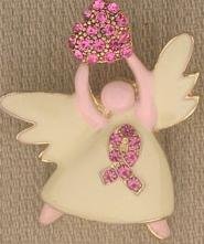 Breast Cancer Awareness Angel Lapel Pin