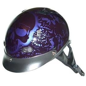 Boneyard Purple DOT Motorcycle Helmet