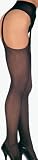 Leg Avenue Women's Sheer Garter Belt Panty Hose,Black
