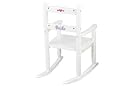 Personalized 2-Slat Rocking Chairs - White - Print Script Print Color Sky - Art Tiara