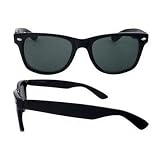 Blues Brothers Wayfarer Dark Black Sun Glasses, Black w/ Case