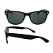 Blues Brothers Wayfarer Dark Black Sun Glasses, Black w/ Case