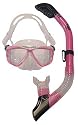 Snorkeling or Scuba Dive Diving MASK for SMALLER Faces Top Quality Panoramic 4 Lens Mask and Dry Snorkel Combo