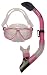 Snorkeling or Scuba Dive Diving MASK for SMALLER Faces Top Quality Panoramic 4 Lens Mask and Dry Snorkel Combo